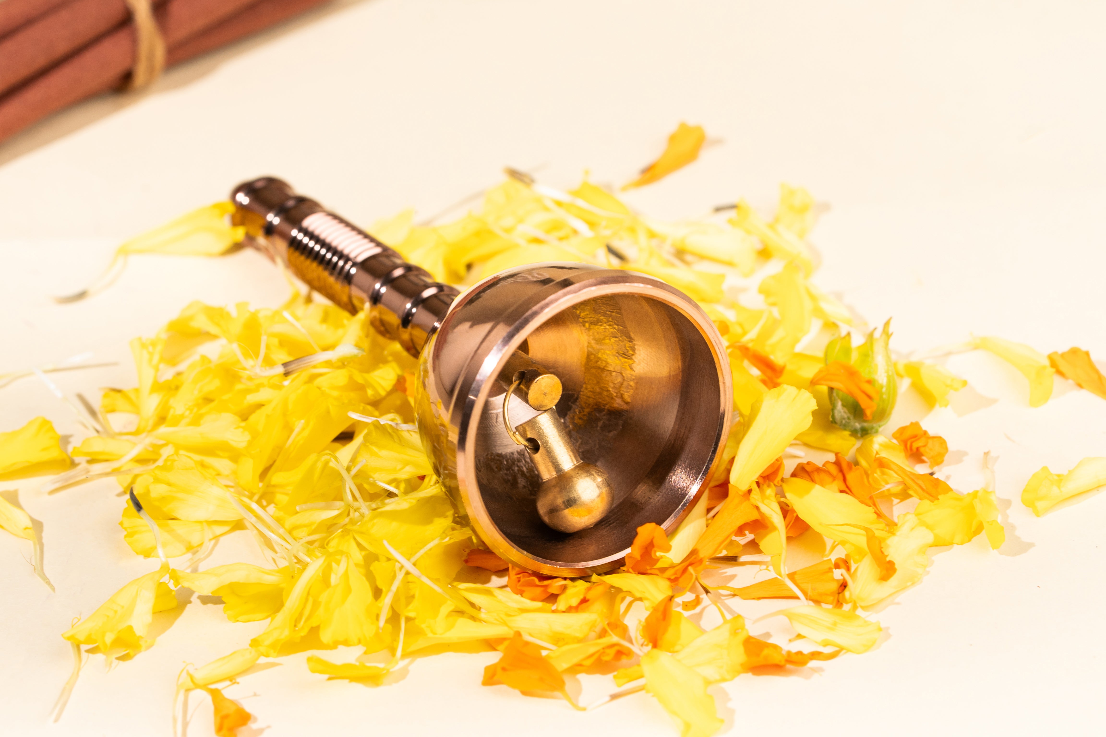 Handcrafted Brass Ritual Bell – Decorative Spiritual Bell for Meditation & Home Décor