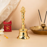 Gold Murti - Handcrafted Brass Ritual Bell – Decorative Spiritual Bell for Meditation & Home Décor