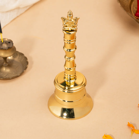 Gold Garuda - Share Handcrafted Brass Ritual Bell – Decorative Spiritual Bell for Meditation & Home Décor