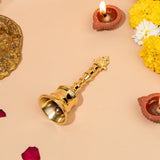 Gold Murti - Handcrafted Brass Ritual Bell – Decorative Spiritual Bell for Meditation & Home Décor
