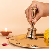 Divine Kamdhenu Rose Bell – Handcrafted Brass Bell for Peace & Prosperity